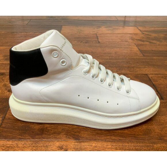 Alexander McQueen White Leather Oversized Platform High Top Sneaker Size 11 | 45 - Picture 1 of 9